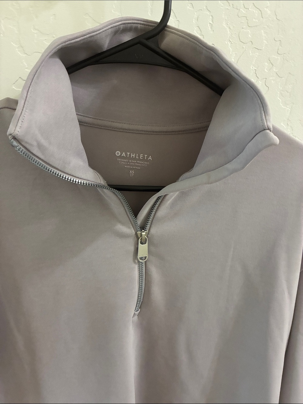 Athleta Lavender grey Half-Zip Pullover